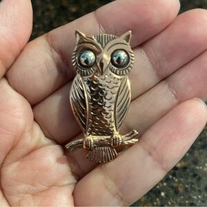 Vintage Bell Trading Copper Owl Pin~ Southwestern
Native American Owl Brooch